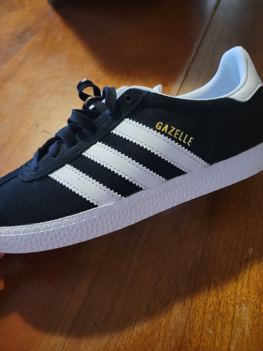 adidas Black and White Gazelle C Suede Sneaker